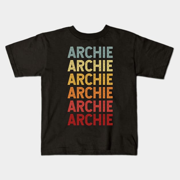 Archie Name Vintage Retro Gift Named Archie Kids T-Shirt by CoolDesignsDz